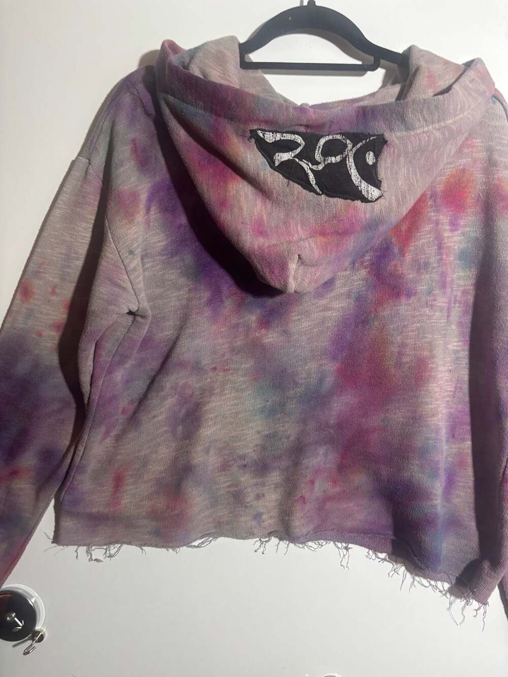 Reworked Roots of Creation Grateful Dub upcycled tie dyed hoodie - Picture 2 of 8